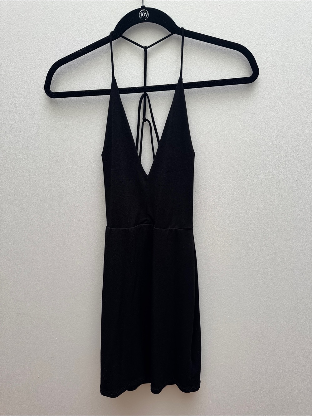 Sexy Black Mini Dress with V-neck